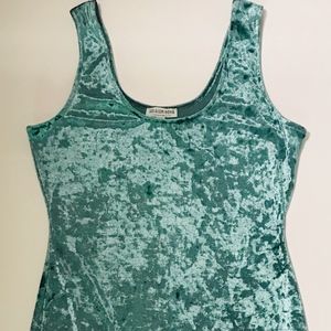 Fashion Nova Teal Velvet Midi Dress